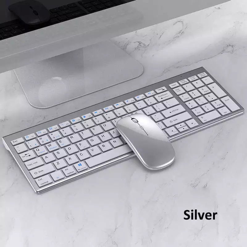 High quality 2.4G Bluetooth wireless rechargeable mouse keyboard combos